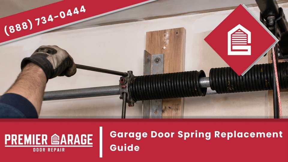 Garage door spring replacement for a broken or torsion garage door spring, plus garage door spring repair near you.
